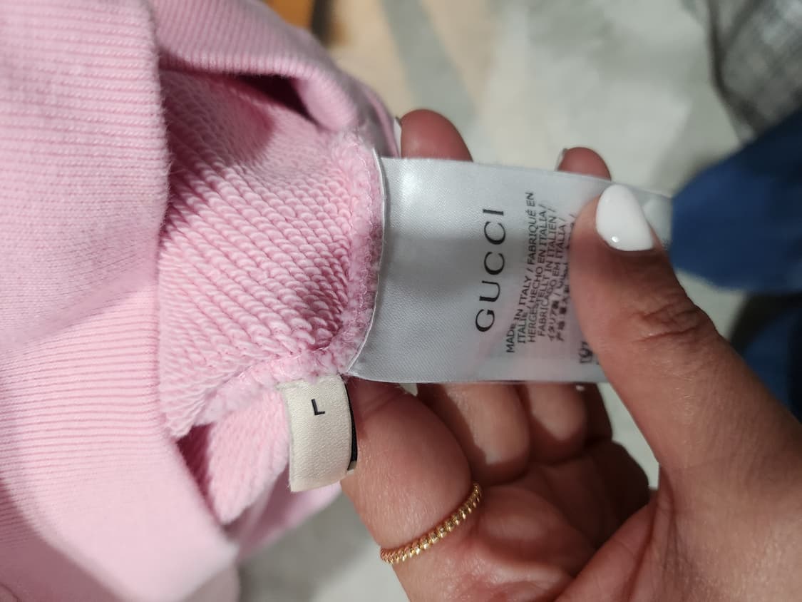 구찌 핑크 타이거 후드티 L 정품 상품이미지5