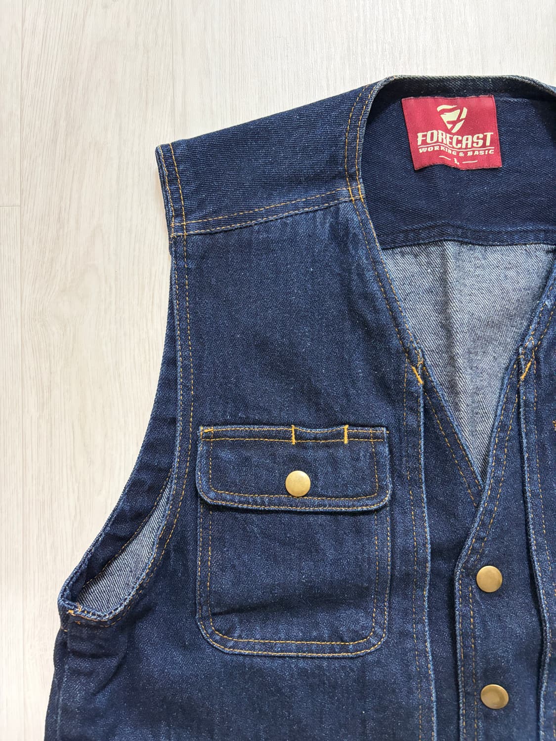 빈티지 데님 피싱 베스트 L 상품이미지3