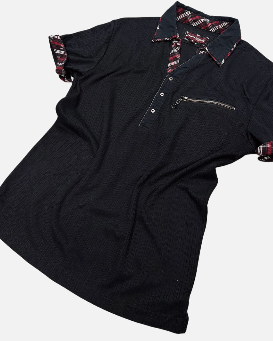 check layered snap pk t-shirt 상품이미지2
