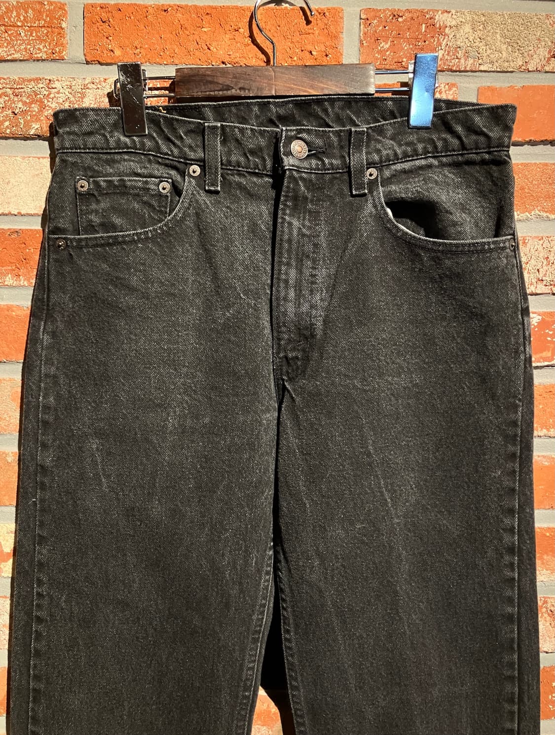 90s USA 빈티지 리바이스 505 블랙 데님 팬츠 상품이미지3