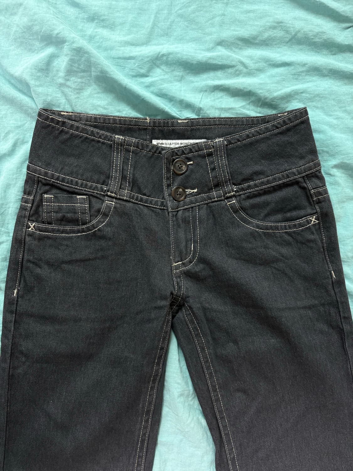 스컬프터 유니온 잭 엔지니어드 데님 팬츠 s 상품이미지4