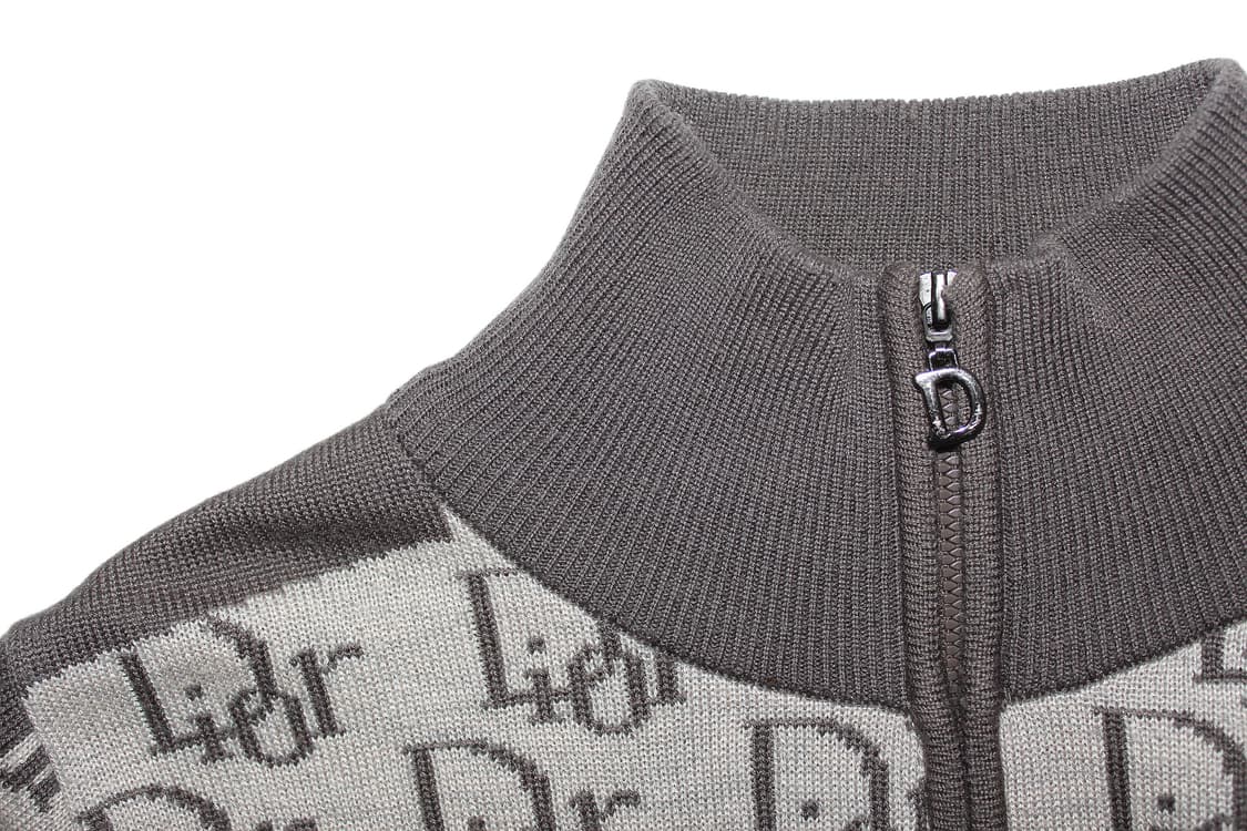 1990s Christian Dior 크리스챤디올 오블리크 집업 니트 상품이미지4