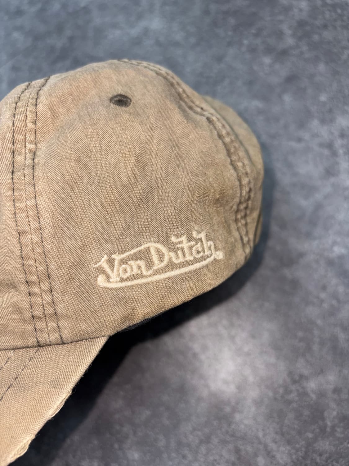 Vondutch 본더치 베이지 데미지 볼캡 상품이미지2
