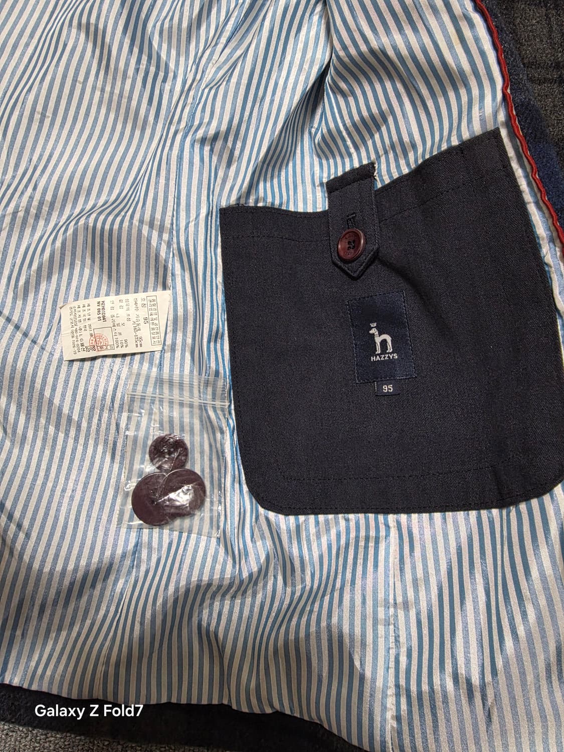 헤지스 모직 코트 타탄 체크 피코트 [95] 상품이미지5