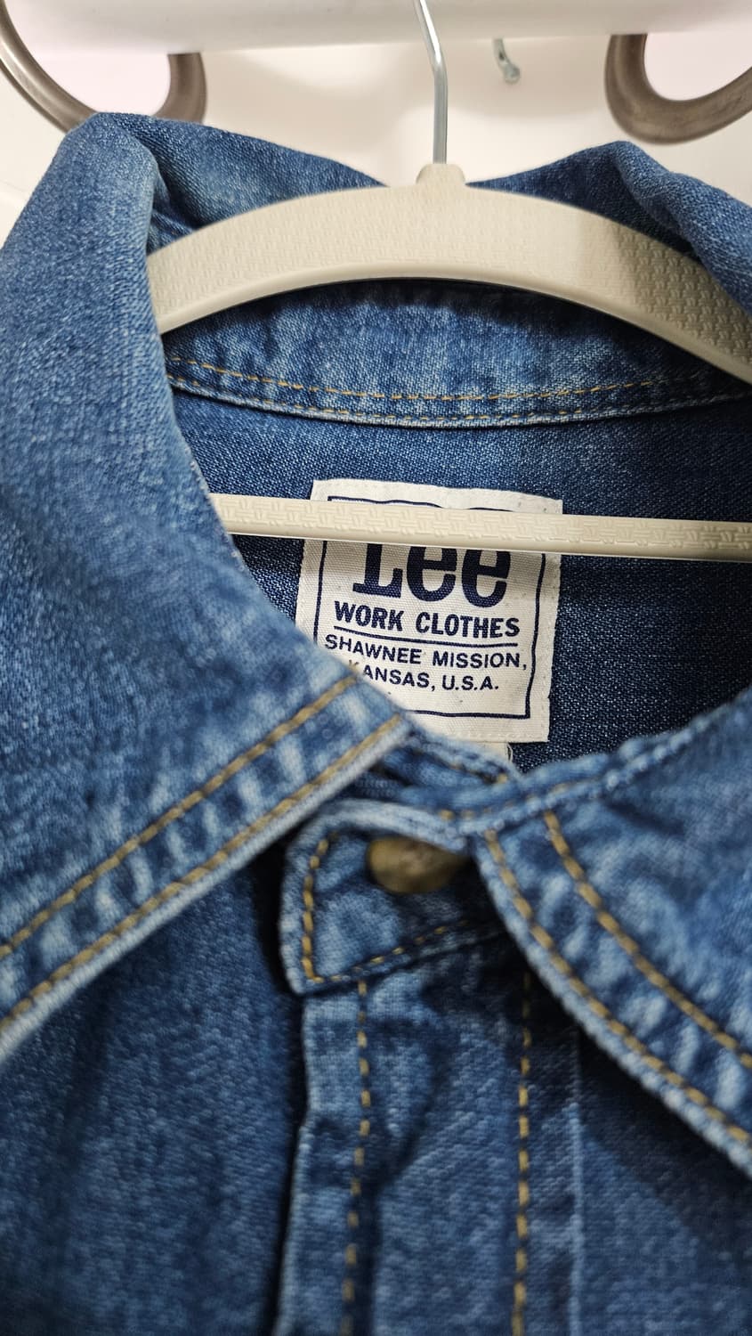 리 샴브레이 셔츠 L 상품이미지3