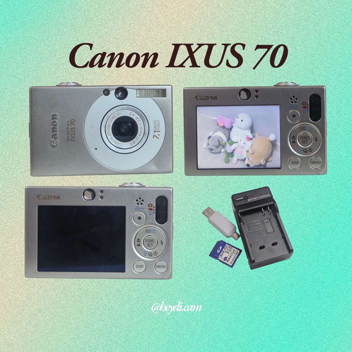 (강민경 아이브 리즈 은채) 캐논 ixus70실버 (SD1000) 상품이미지2