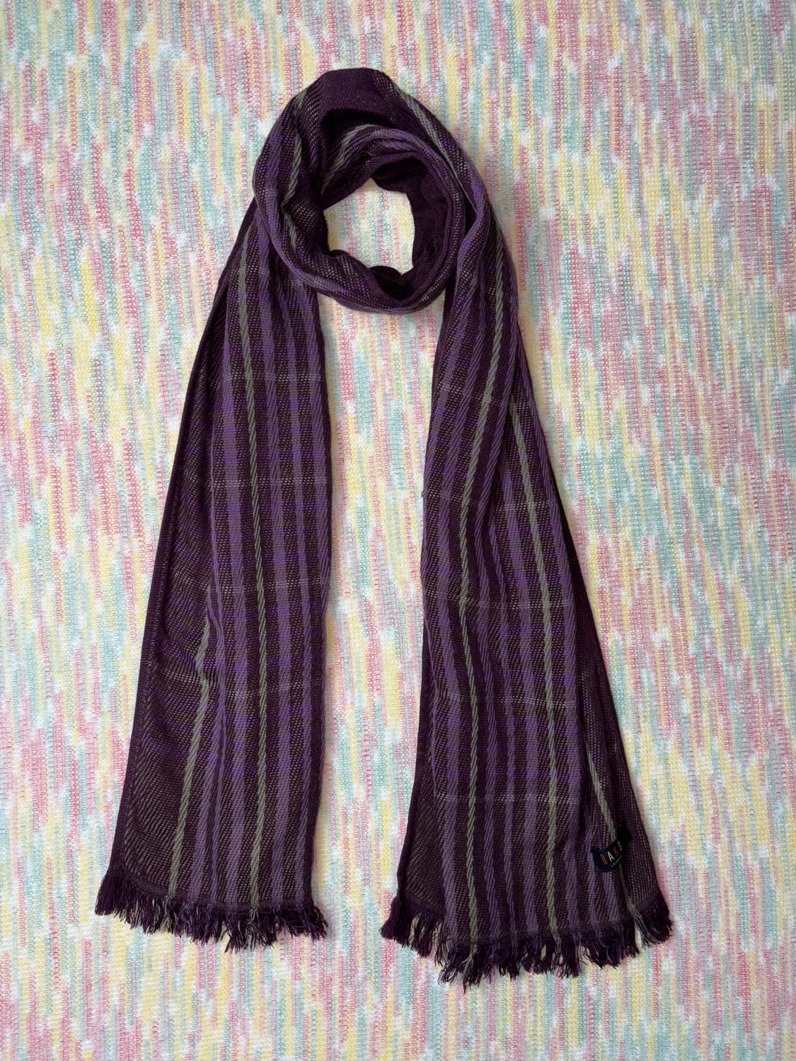 닥스 퍼플 체크 머플러 상품이미지1