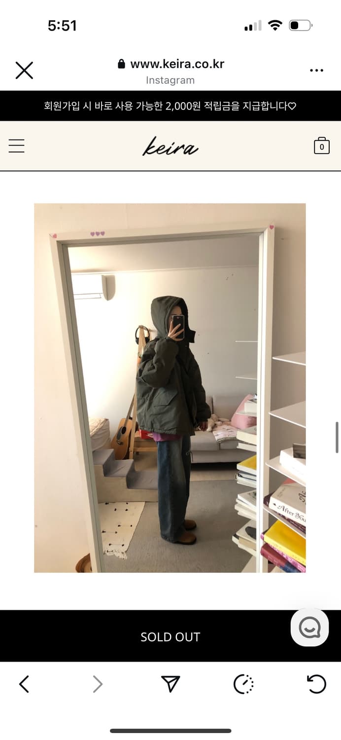 키이라 카키 리버시블 패딩 상품이미지3