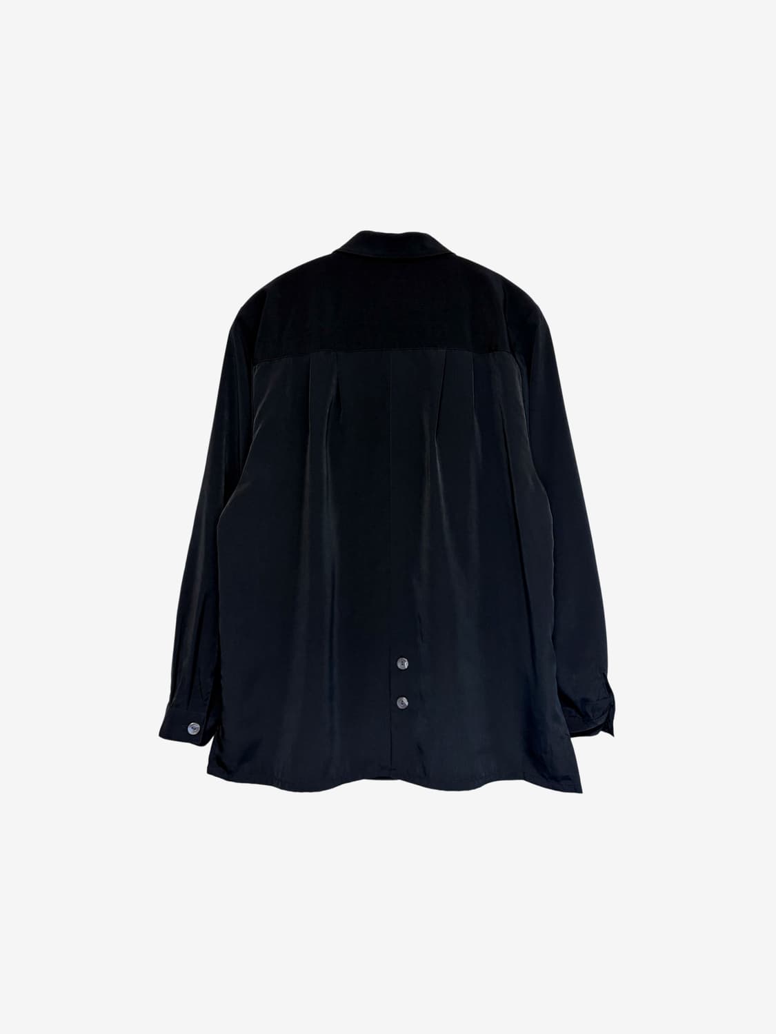 Oversized Shirring Shirt - Black 상품이미지7