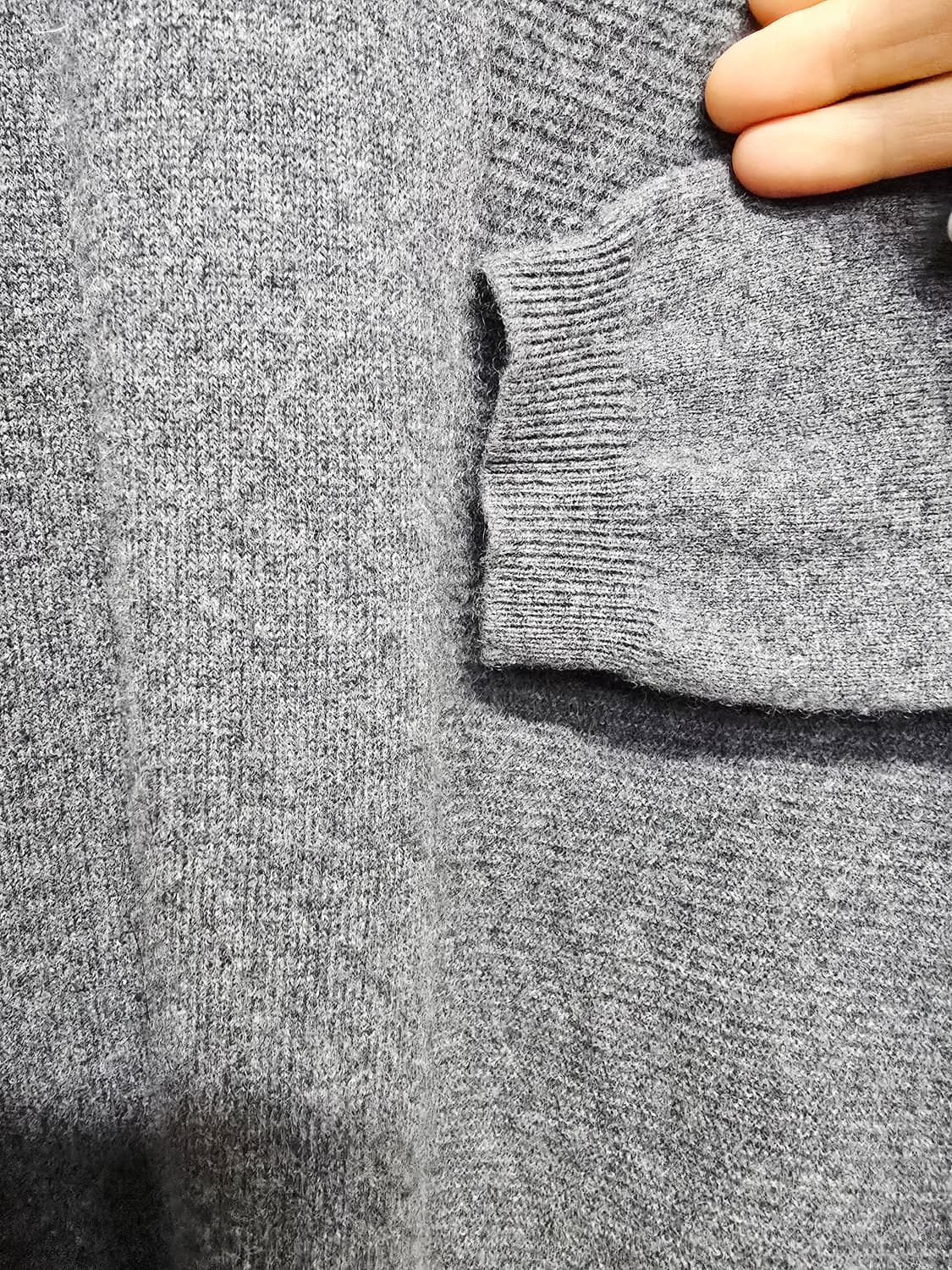 헤리티지 모크넥 니트 롱 스웨터 캐시미어 상품이미지4