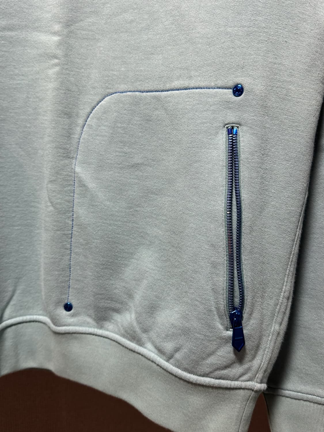 에르메스 지퍼 포켓 맨투맨 블루 M  상품이미지2