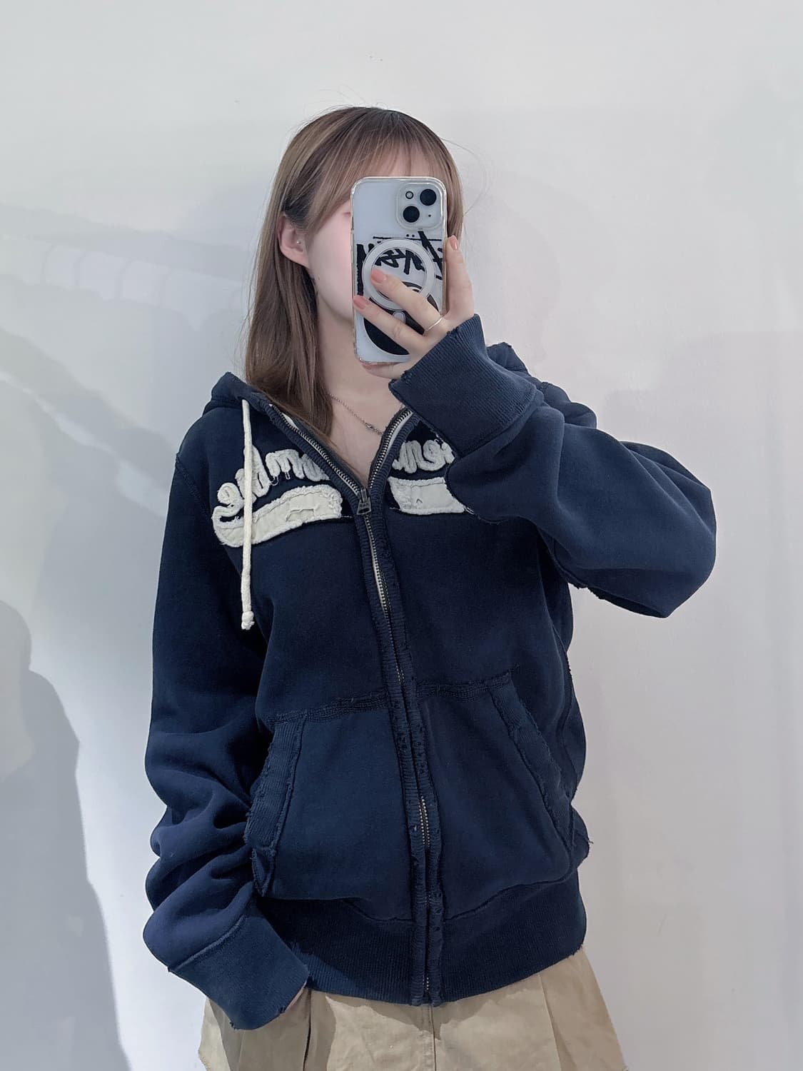 아베크롬비 빅로고 헤비스웻 후드집업 상품이미지2