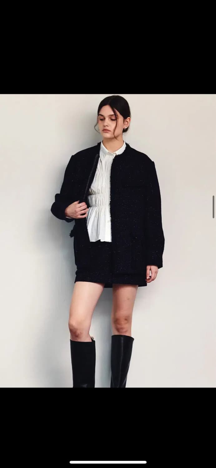 제이청 Anubis Tweed Jacket_Navy 상품이미지5