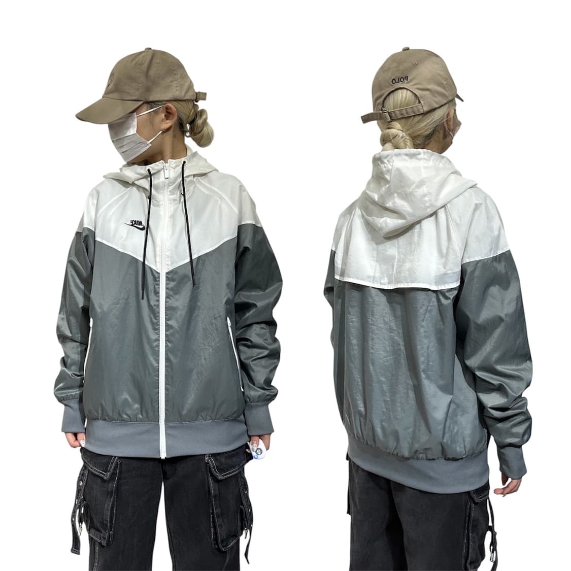 나이키 화이트 그레이 윈드러너 바람막이 트랙 자켓 S 상품이미지1