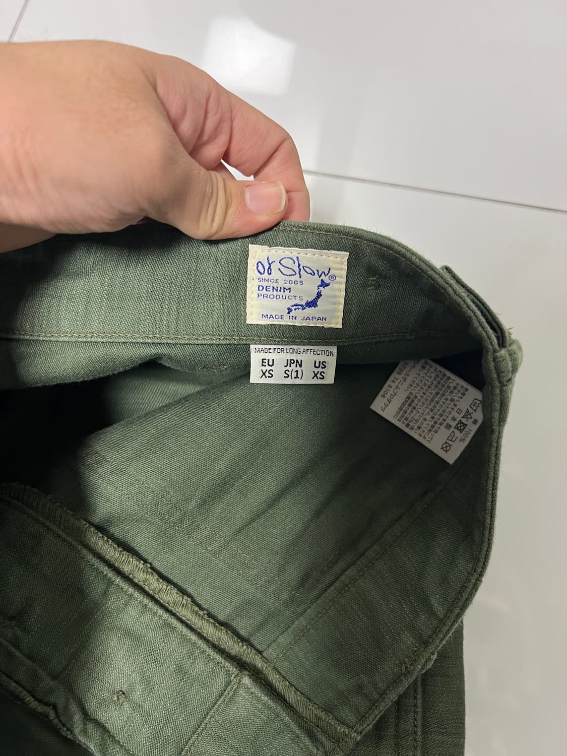 택포15) 오어슬로우 레귤러핏 퍼티그 팬츠 1사이즈 실측30 상품이미지3