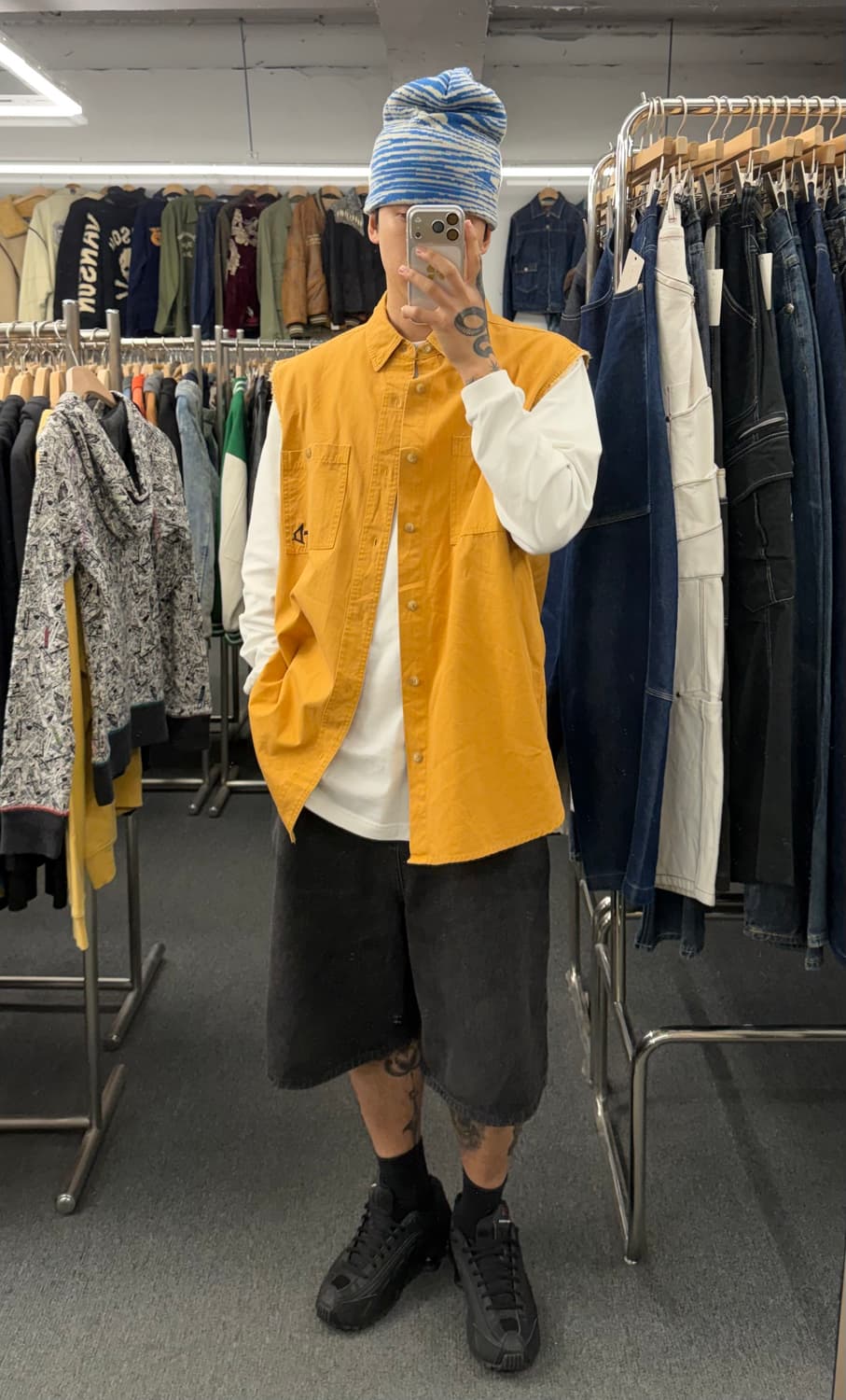 XL)할리데이비슨 빈티지 후면자수포인트 커스텀조끼 베스트 상품이미지1