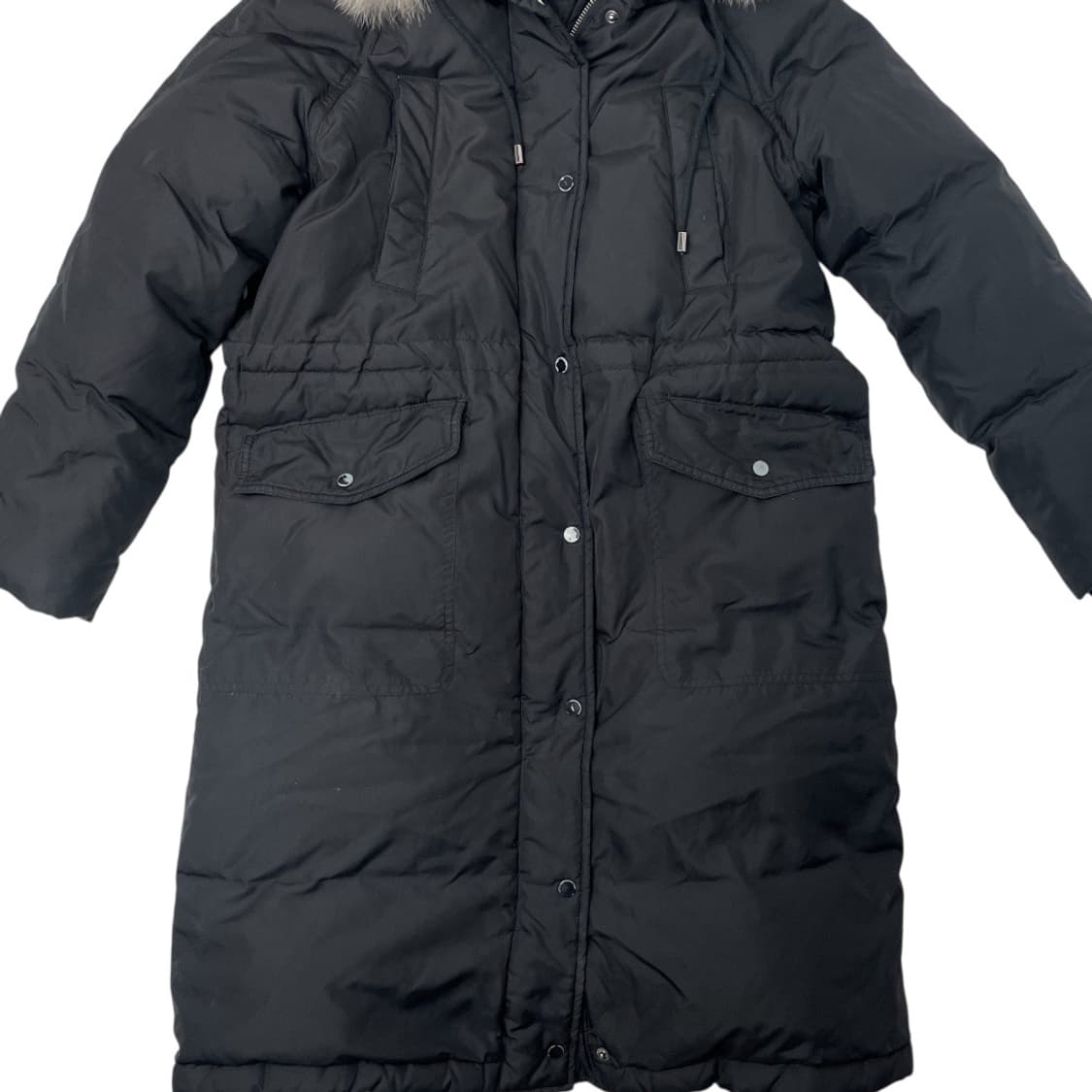 [중고] 플라스틱아일랜드 폭스퍼 후드 덕다운 롱패딩 S 상품이미지4