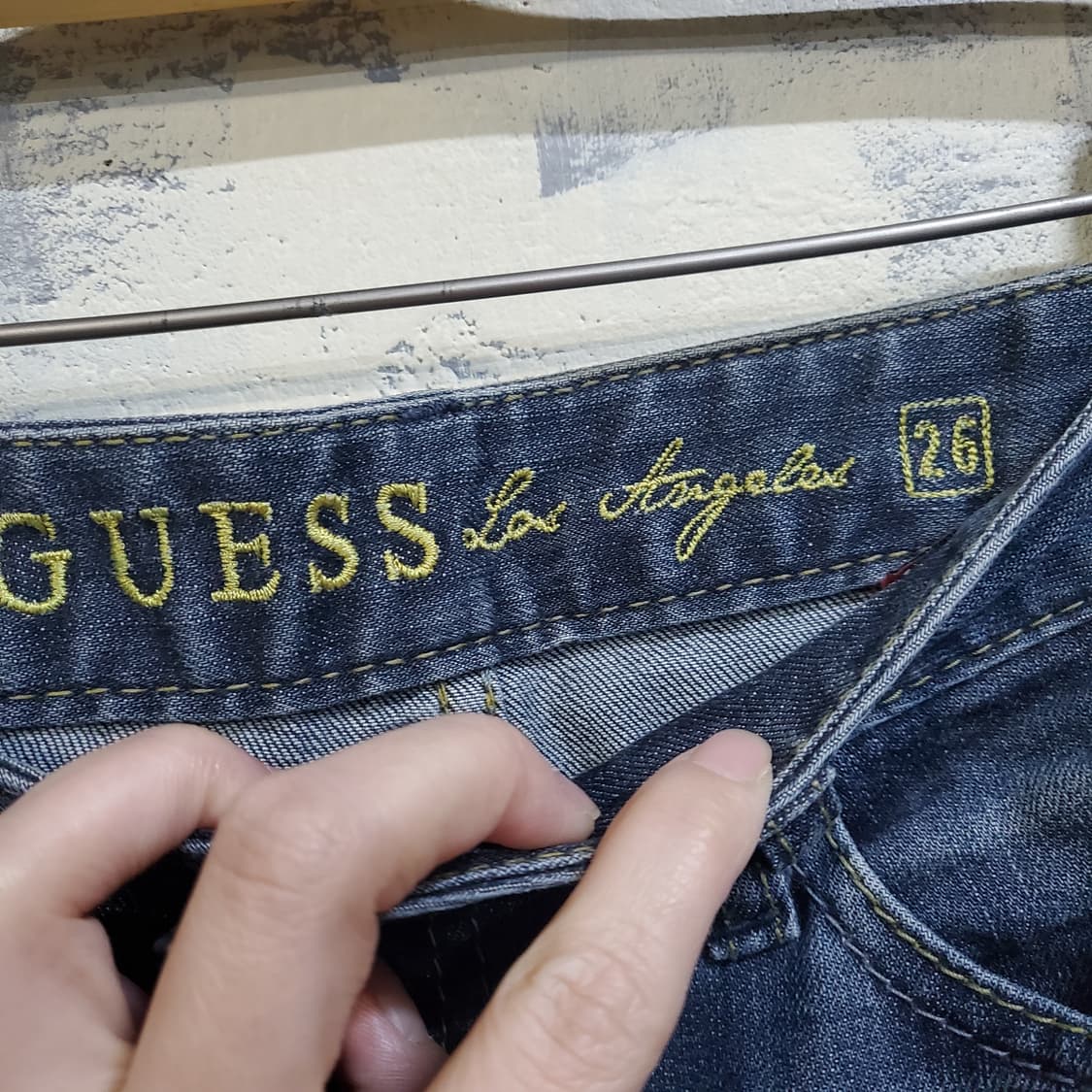 게스 금장 데님 청바지  상품이미지4