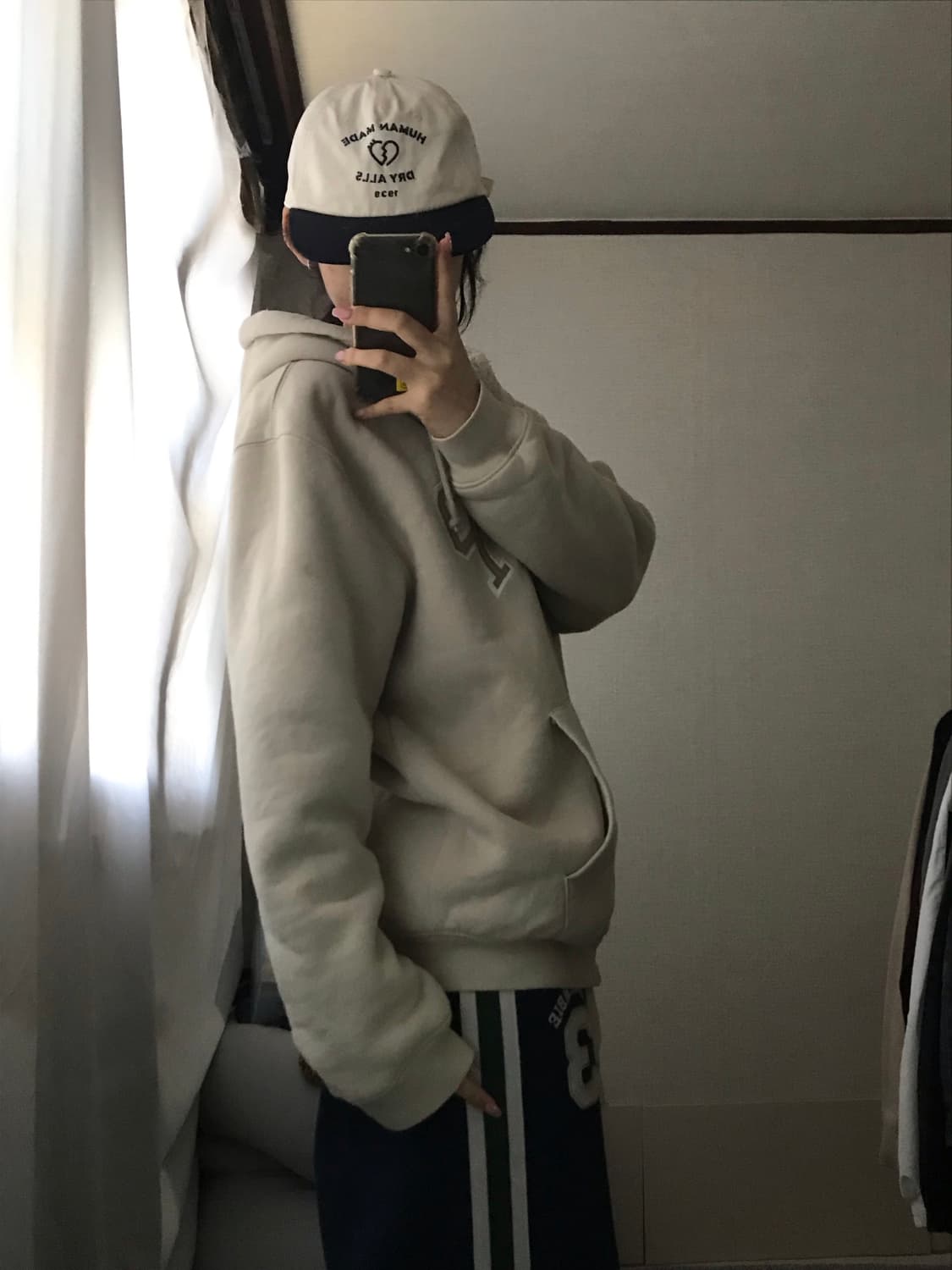 갭 아이보리 퍼후드집업 상품이미지6