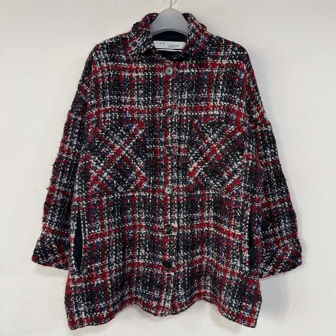 이로 IRO 트위드 체크 셔츠 자켓 상품이미지2