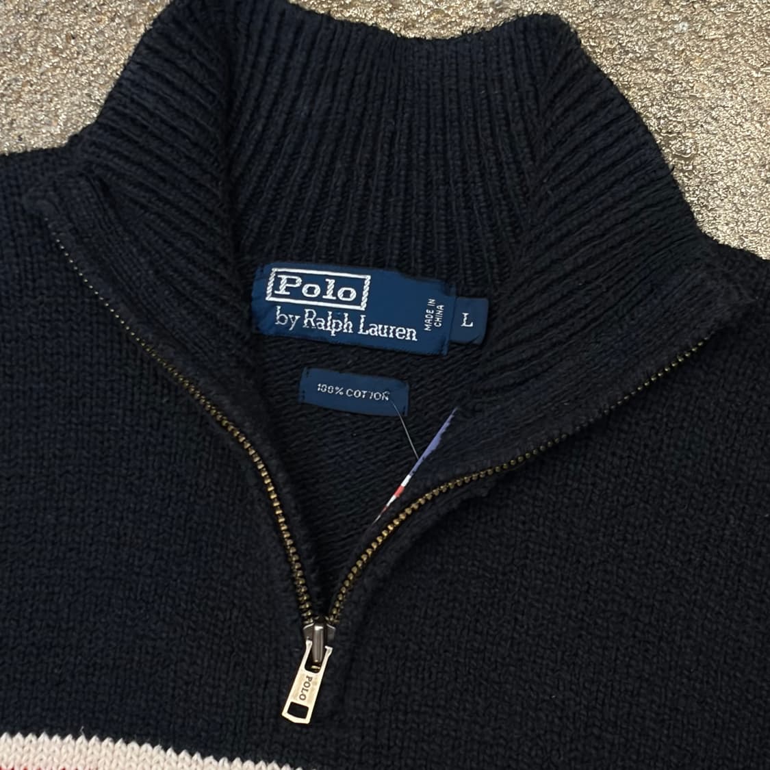 새상품급 90s 미국 빈티지 폴로랄프로렌 터틀넥 반집업 니트 상품이미지6