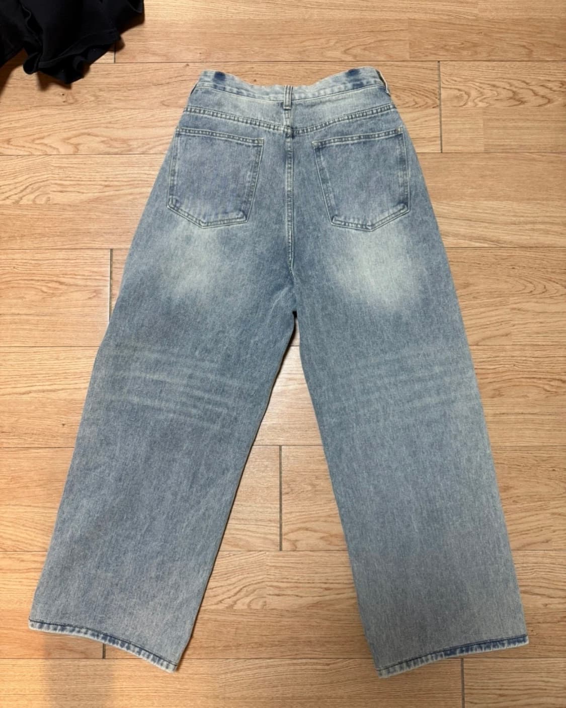 (28~30size) 와이드핏 워싱 연청데님팬츠 상품이미지2