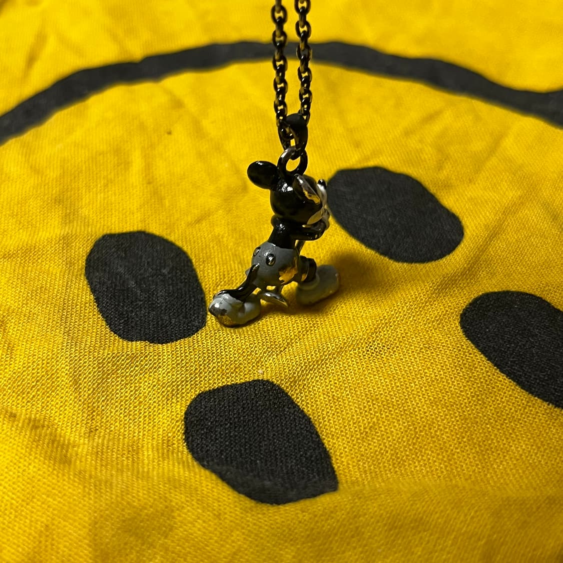 넘버나인 미키마우스 목걸이 모노 컬러 상품이미지2