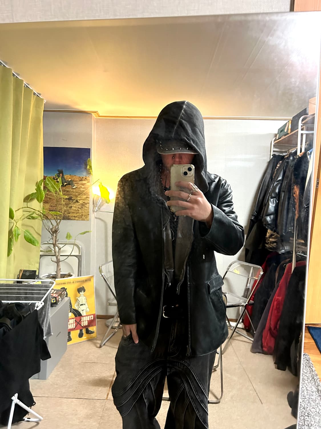 Clavin Klein Leather Jacket 상품이미지5