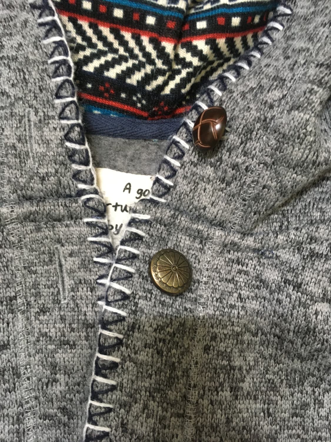 내추럴 빈티지 그레이 후드 가디건 자켓 상품이미지3