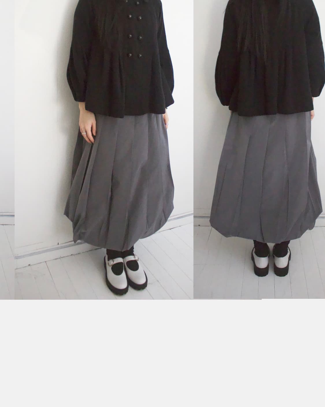 unbalance pleats balloon skirt 상품이미지2