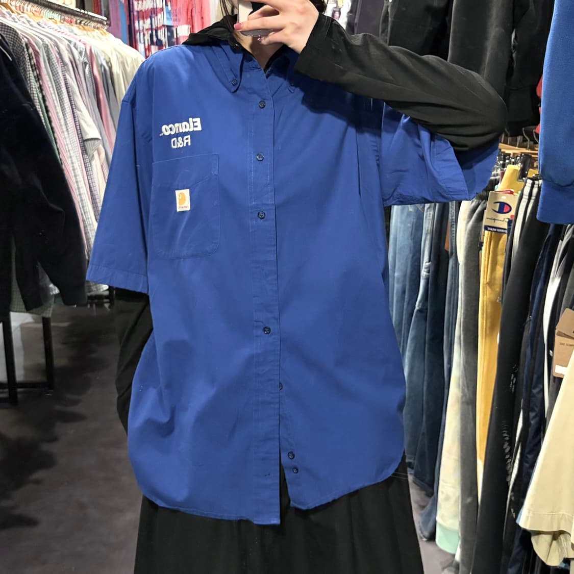 [IM] Carhartt 칼하트 반팔 셔츠 블루 상품이미지3