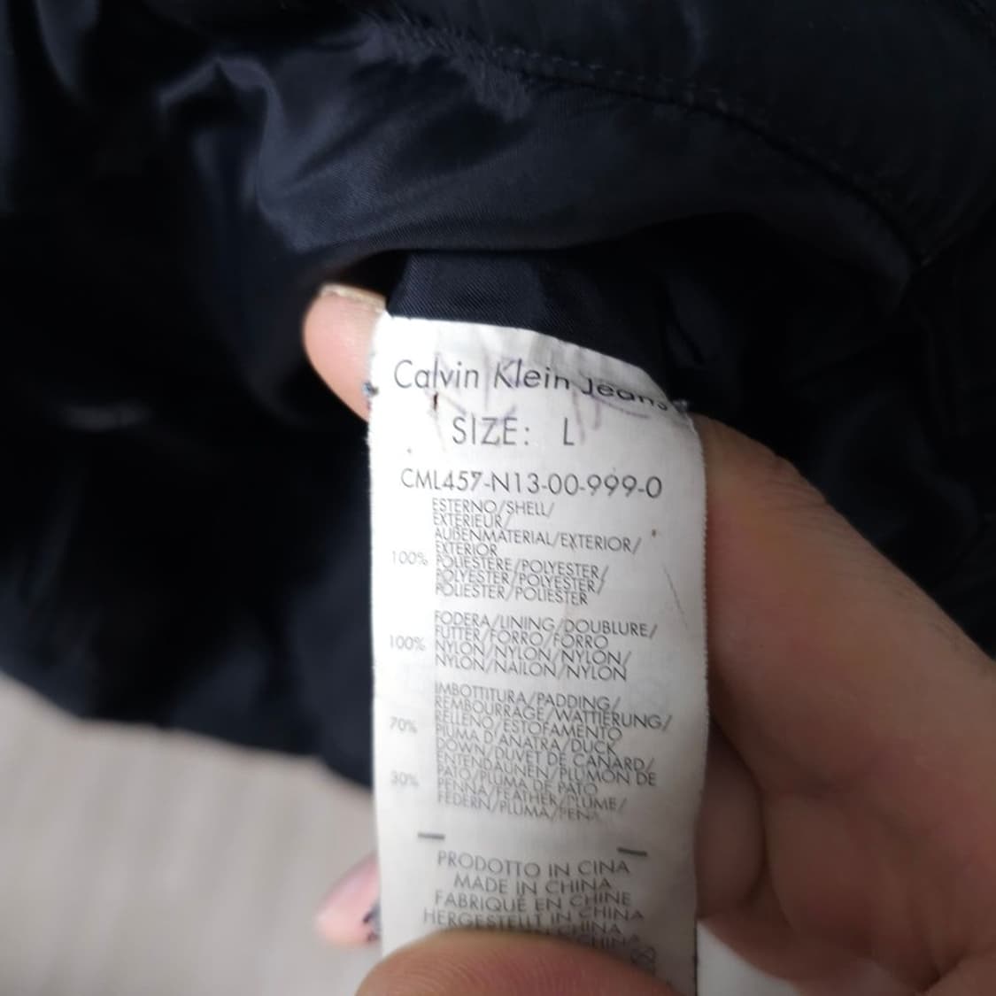 CK 캘빈클라인 더블 자크 덕다운 패딩 L 상품이미지5