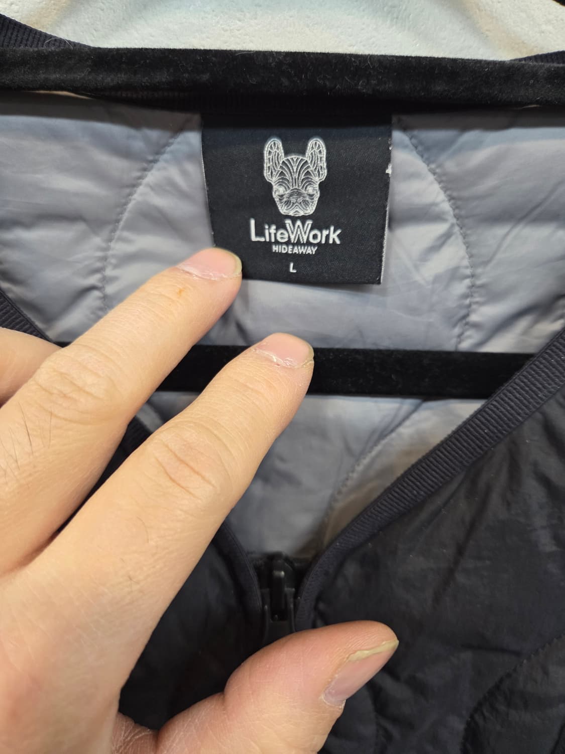 라이프워크 웨이브 퀄팅 패딩조끼 L 상품이미지3