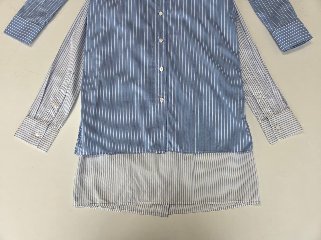 메종마르지엘라 스트라이프 셔츠 원피스 블루 38 상품이미지7