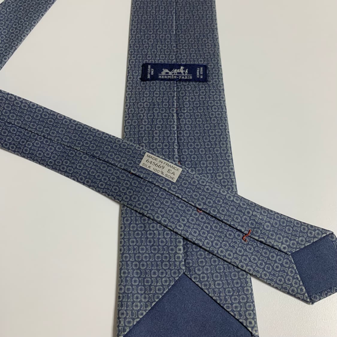 에르메스 빈티지 중고넥타이 B+등급 8cm 신형라벨 상품이미지7