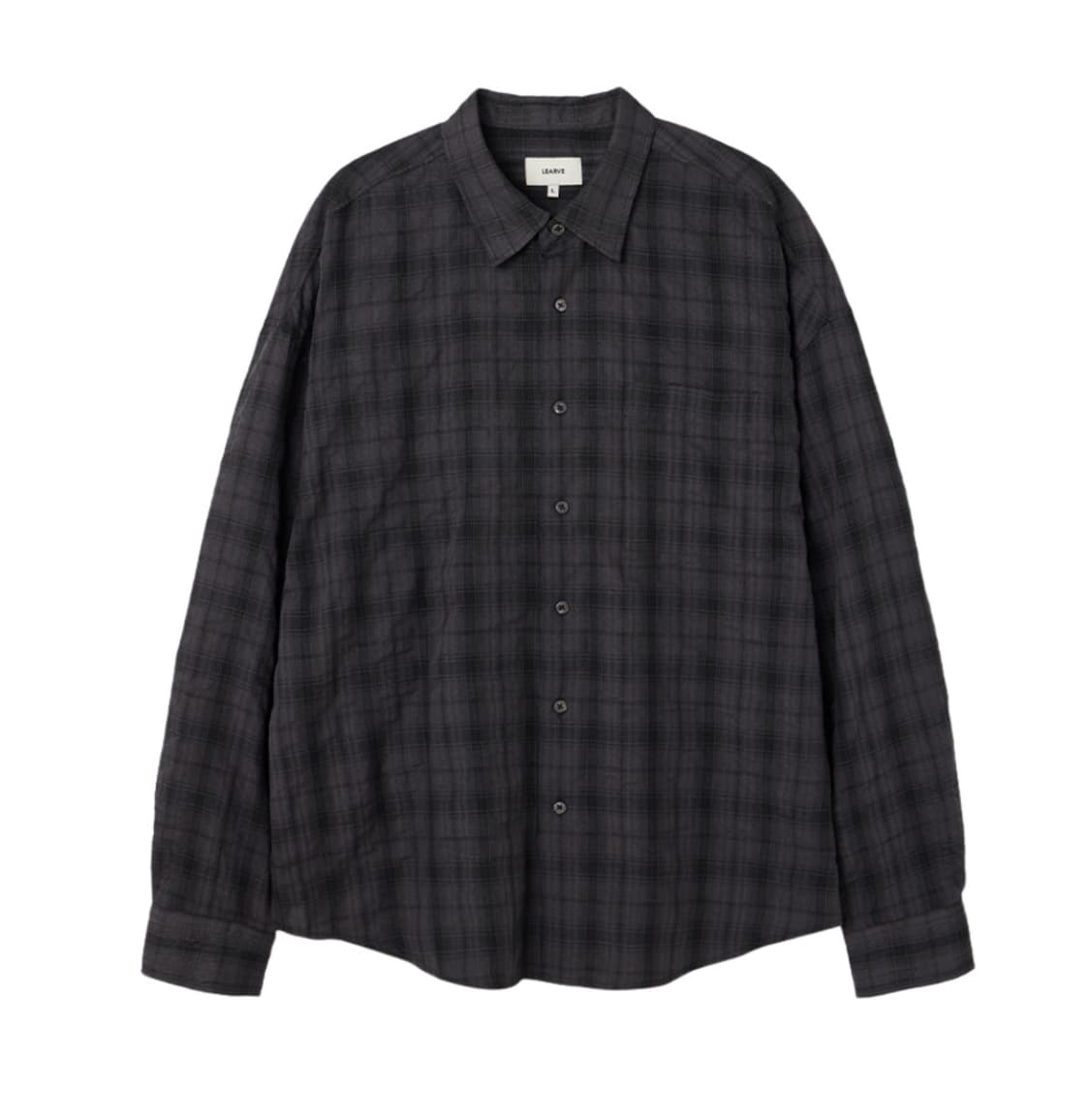 르아브 모노리스 오버사이즈 타탄 체크 셔츠 상품이미지1