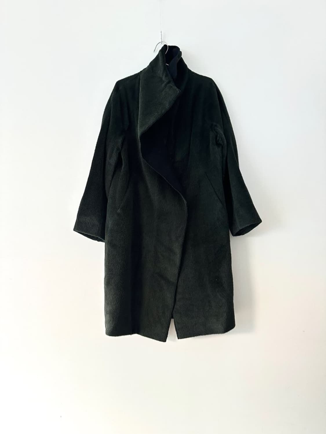TIME neck drape wool coat / khaki 상품이미지3