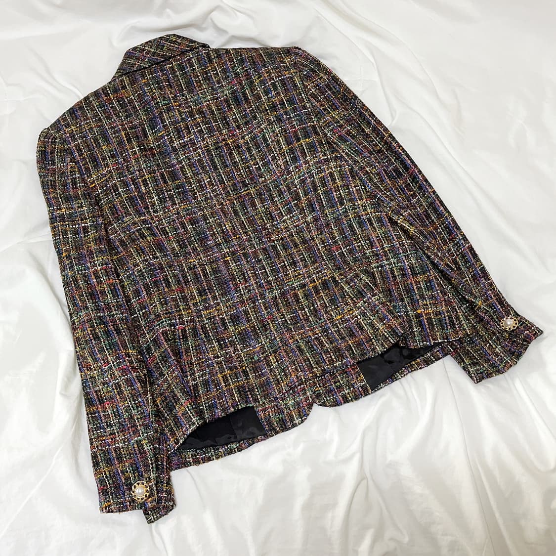 빈티지 ) 알록달록 레인보우 배색자켓 상품이미지4