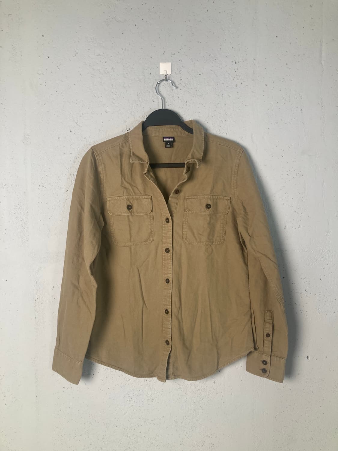 파타고니아 베이지 오가닉 코튼 셔츠 (S) 상품이미지1