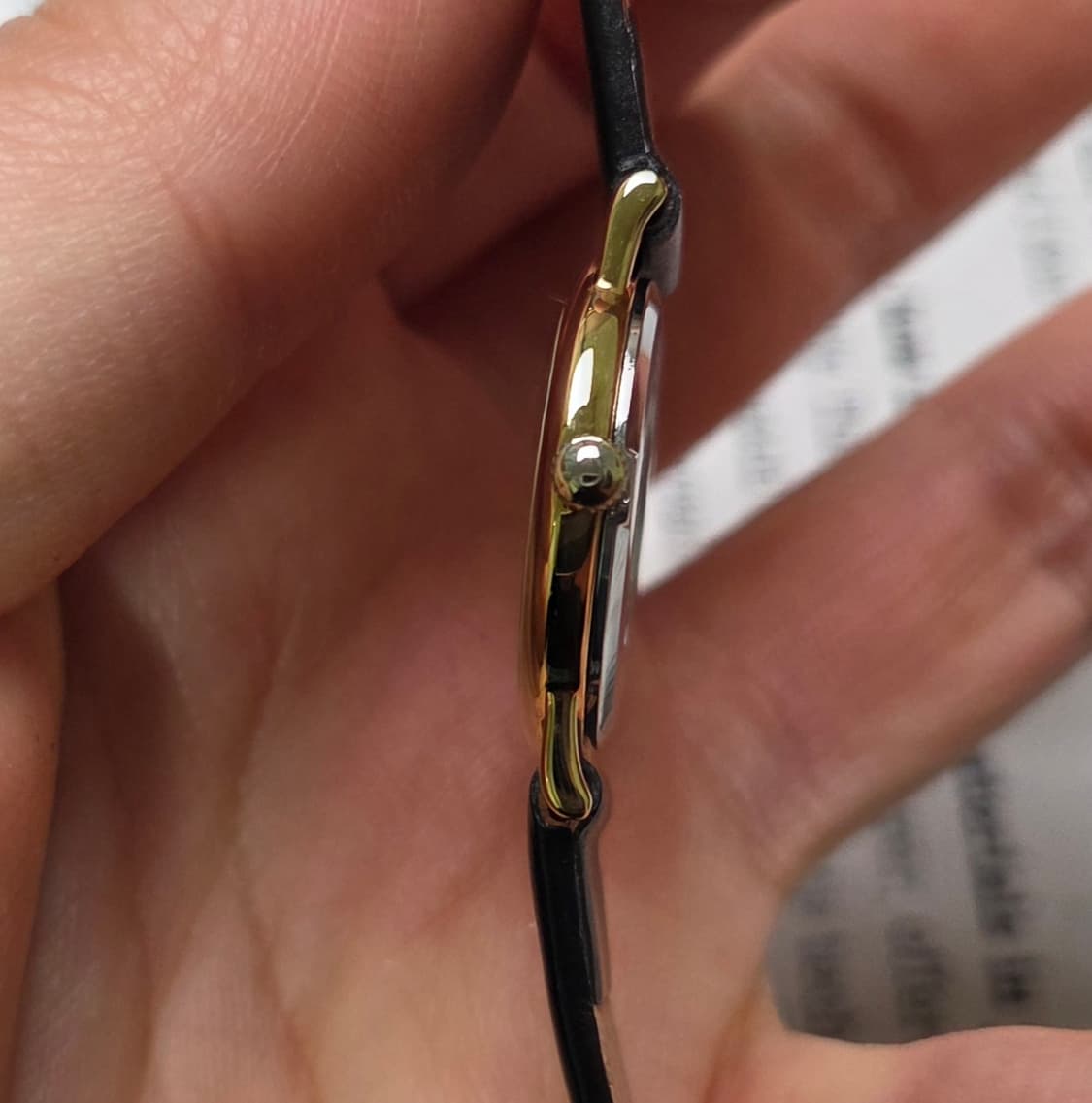 빈티지 오메가 드빌 동전쿼츠 로만골드 격자다이얼 논데이트 여성용 상품이미지4