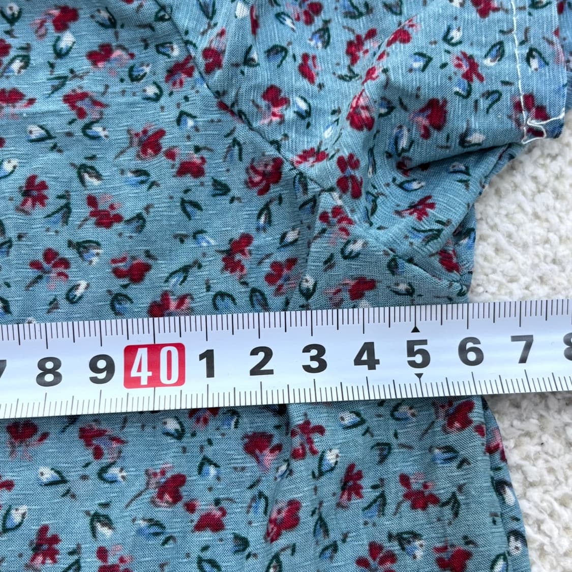 실측확인 빈티지 플라워 패턴 반팔 티셔츠 0401E 상품이미지5