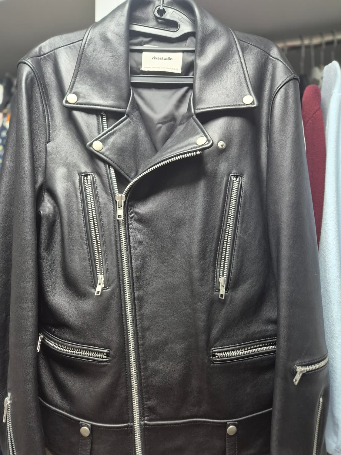 비바스튜디오 천연가죽 라이더 가죽자켓 상품이미지2