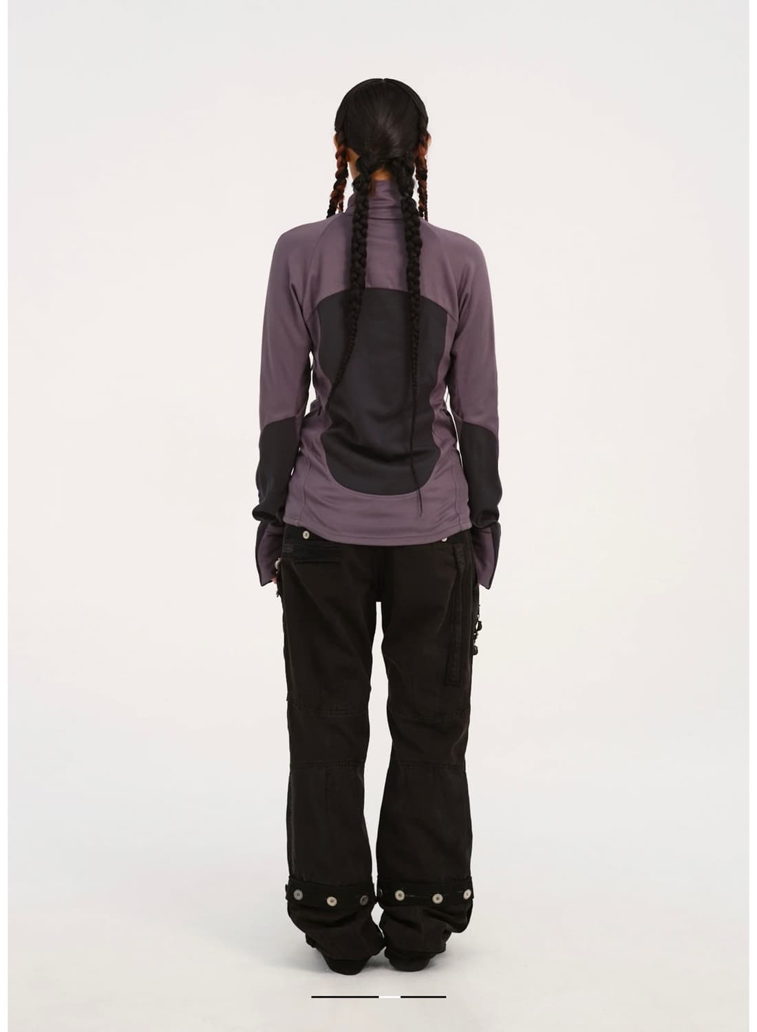 Mock Neck Top Ash Purple 상품이미지4