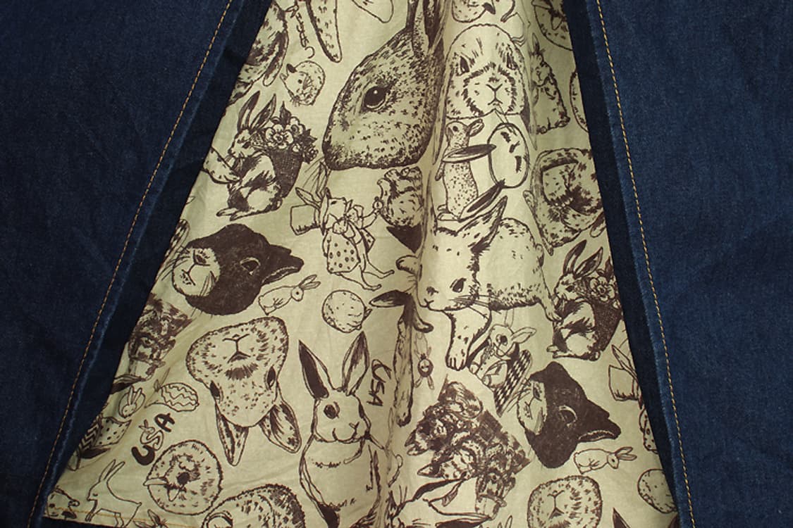 SCOLAR 데님스커트(S) 토끼무늬스커트 상품이미지5