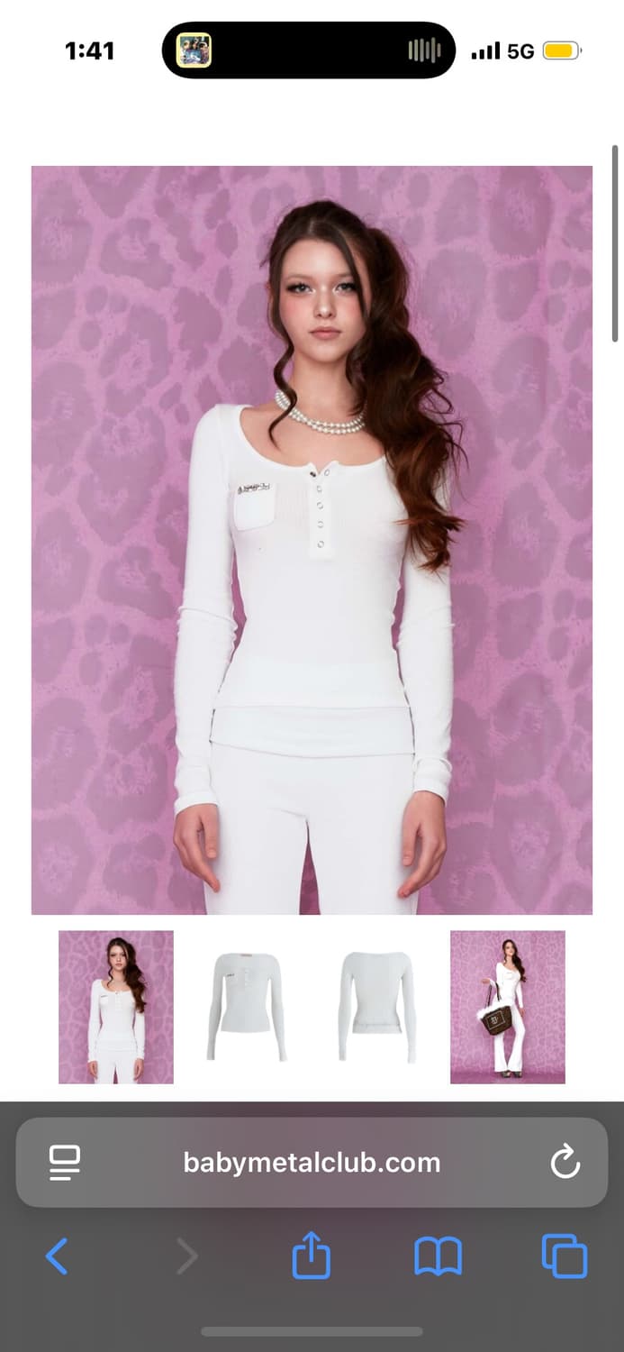 베메클 베이비메탈클럽 글램티 화이트 상품이미지1