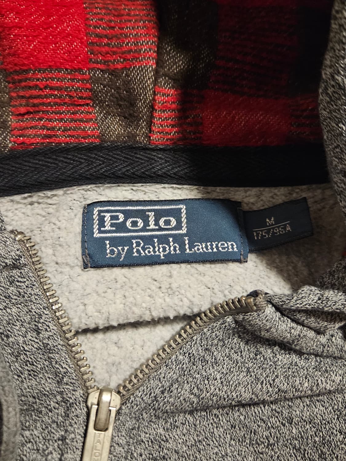 폴로 랄프로렌 그레이 플란넬 라이닝 후드 집업 상품이미지4