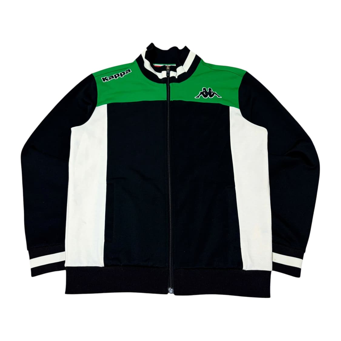 카파 올드스쿨 그린 화이트 블랙 배색 트랙탑 져지 상품이미지1