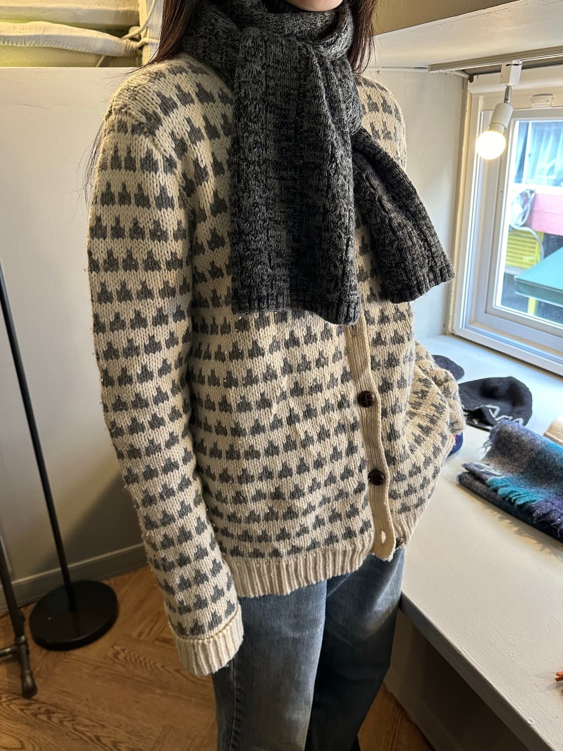 American white/grey PT knit CD 상품이미지4