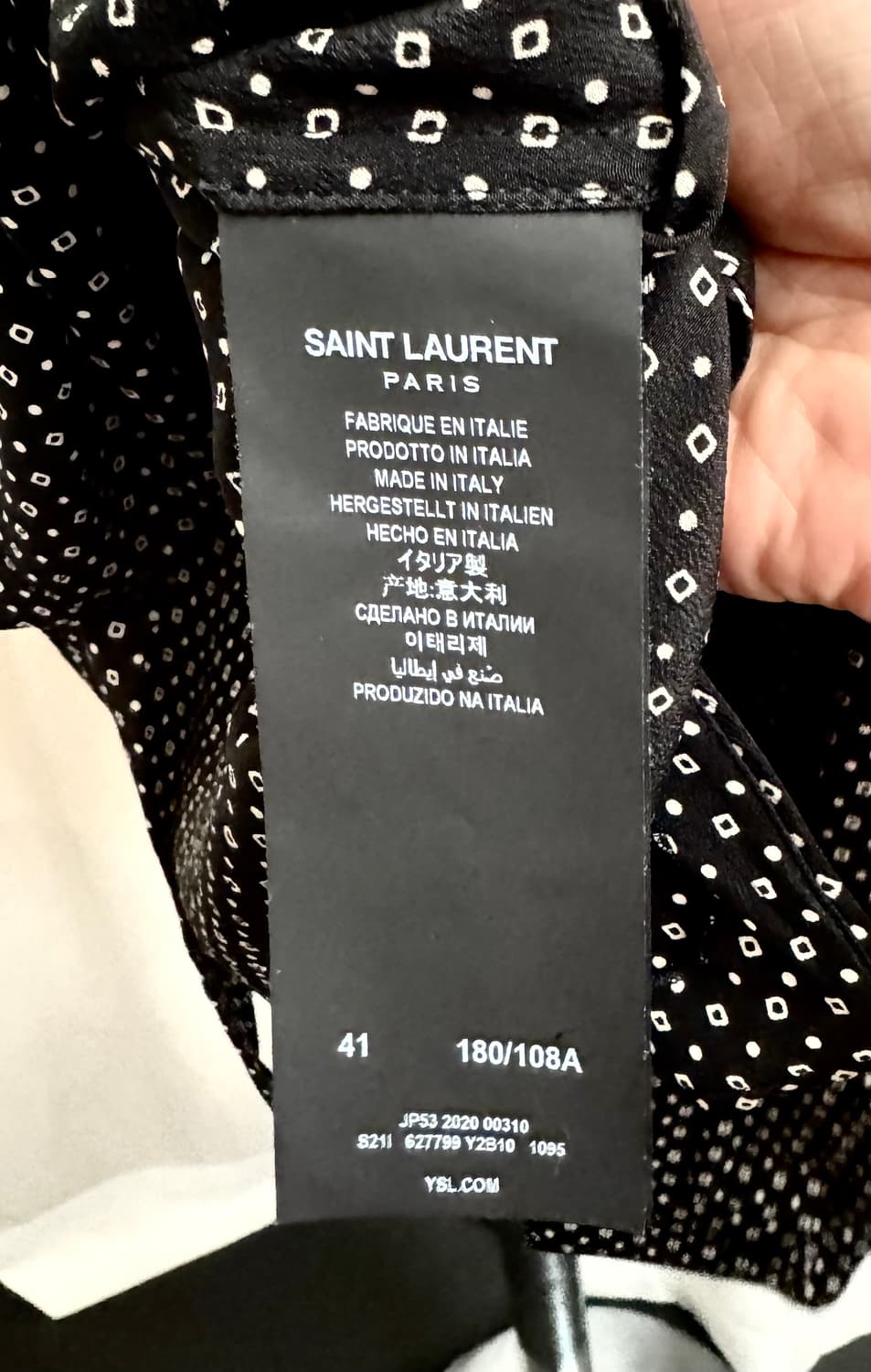 Saint Laurent Polka-dot Print bow  Silk  상품이미지4