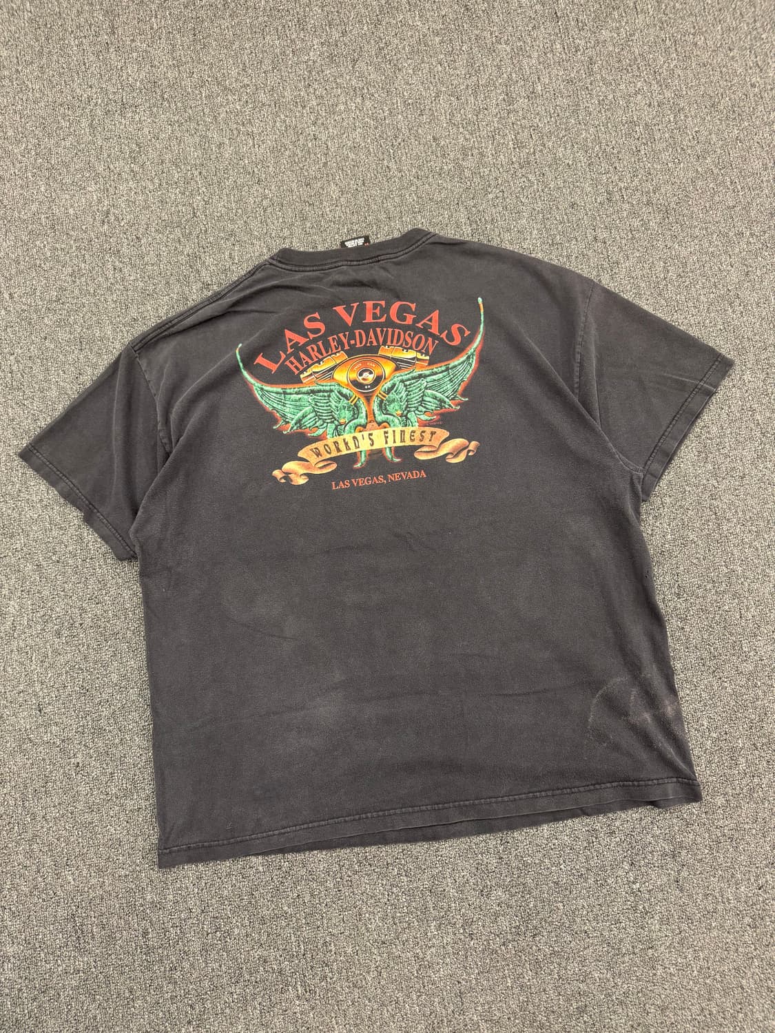 2XL)할리데이비슨 빈티지 프린팅 Las Vegas 반팔 상품이미지6